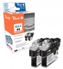 Peach Doppelpack Tintenpatronen schwarz kompatibel zu  Brother LC-3213BK*2