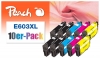 Peach 10er-Pack Tintenpatronen, XL-Füllung, kompatibel zu  Epson T03A1*4, T03A2*2, T03A3*2, T03A4*2
