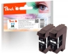 313026 - Peach Doppelpack Druckköpfe schwarz kompatibel zu No. 15*2, C6615D*2 HP