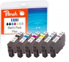 313662 - Peach Spar Pack Plus Tintenpatronen kompatibel zu T0807, T0801, C13T08074011, C13T08014011 Epson