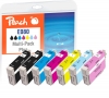 319558 - Peach Spar Pack Plus Tintenpatronen kompatibel zu T0807, T0801, C13T08074011, C13T08014011 Epson