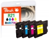 320560 - Peach Spar Pack Tintenpatronen kompatibel zu GC21, 405532, 405533, 405534, 405535 Ricoh