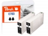 320654 - Peach Doppelpack Tintenpatronen schwarz kompatibel zu T7031 bk*2, C13T70314010*2 Epson